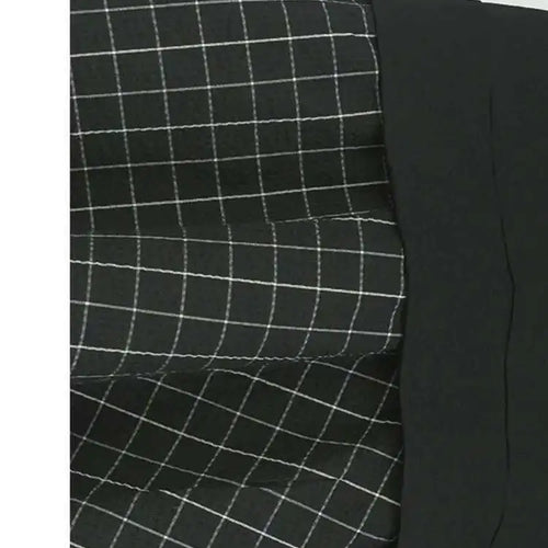 Load image into Gallery viewer, Women Black Plaid Color-block Big Size Midi Dress New Round Neck Short Sleeve Fashion Tide Spring Summer 2025 1DJ0086
