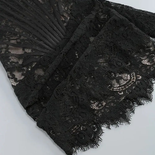 Load image into Gallery viewer, Elegant Lace Strapless Sexy Mini Dress For Women Fashion Off-shoulder Irregular Ruched Bodycon Night Club Party Dress
