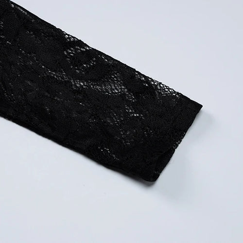 Load image into Gallery viewer, Lace Backless Sexy Maxi Dress For Women Gown Fashion Solid O Neck Long Sleeve Ruched Bodycon Club Long Dress Vestido
