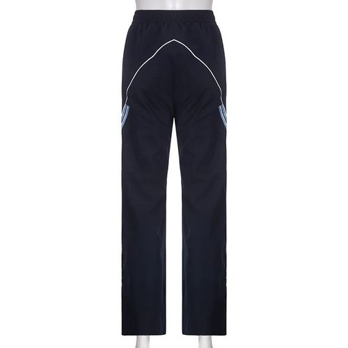 Load image into Gallery viewer, Casual Stripe Spliced Techwear Sweatpants Sporty Chic Basic Trousers Baggy Stitched Elastic Waist Joggers Pants Chic
