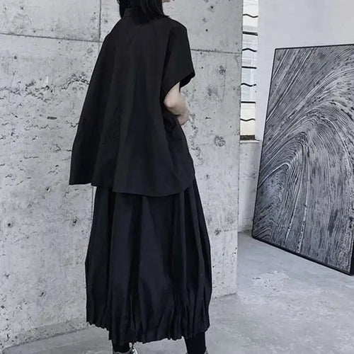 Load image into Gallery viewer, High Elastic Waist Black Brief Pleated Wide Leg Pants New Loose Fit Trousers Women Fashion Tide Spring Autumn 2025 1DF1103
