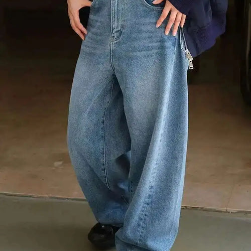 Load image into Gallery viewer, High Waist Blue Denim Long Casual Big Size Wide Leg Jeans New Women Trousers Fashion Tide Spring Autumn 2025 1DH6727
