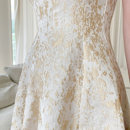 Load image into Gallery viewer, Solid Spliced Slimming Dresses For Women Square Neck Sleeveless High Waist Temperament Dress Female Fashion Style
