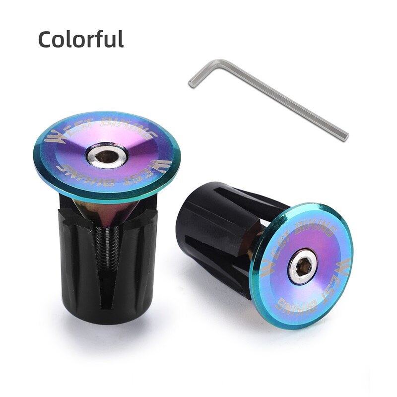 Colorful Handlebar End Plugs With Tools Alunimum Alloy Road Bike MTB Handle Bar End Cap Expansion Plugs 22-24mm