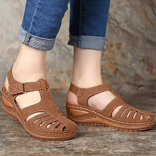 Load image into Gallery viewer, Women&#39;s Sandals Classics Summer Shoes For Women Summer Sandals Wedge Heels Sandalias De Mujer With Low Platform Footwear Female
