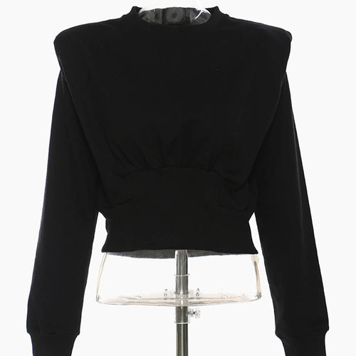 Load image into Gallery viewer, Loose Fit Gray Pleated Shaped Sweatshirt New Round Neck Long Sleeve Women Big Size Fashion Tide Spring Autumn 2025 1DF5202
