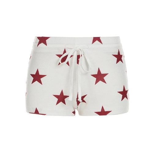 Load image into Gallery viewer, Casual Pentagram Printed Drawstring Micro Shorts Women Summer Slimming Mini All Match Mini Bottoms Y2K Aesthetic New
