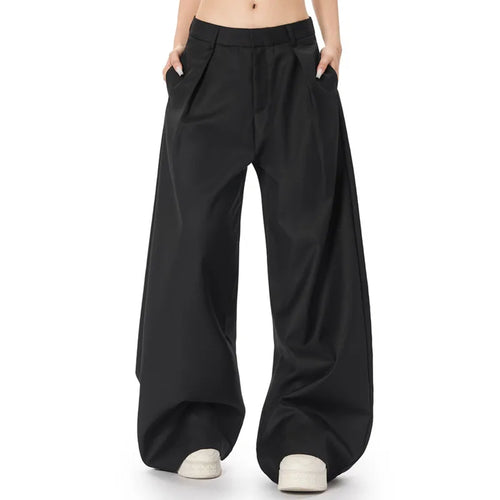 Load image into Gallery viewer, Men's Suit Pants Curved Knife Trendy New American Style Straight Wide Leg Solid Color High Street Male Trousers 9W1925
