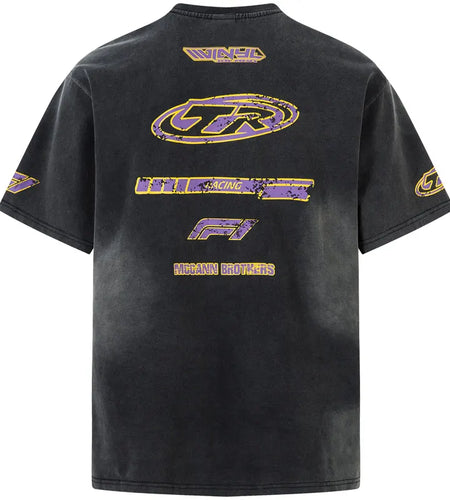 Vintage T-Shirts Grunge Y2K Graphic Printed Tie Dye Washed Tshirt Men Hip Hop Punk Gothic Streetwear Harajuku Casual Cotton Tops