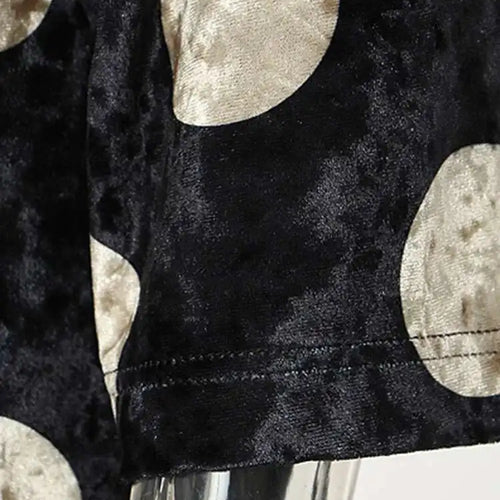 Load image into Gallery viewer, Women Black Dot Velvet Big Size Elegant Dress New Round Neck Long Sleeve Loose Fit Fashion Tide Spring Autumn 2025 1DH2819
