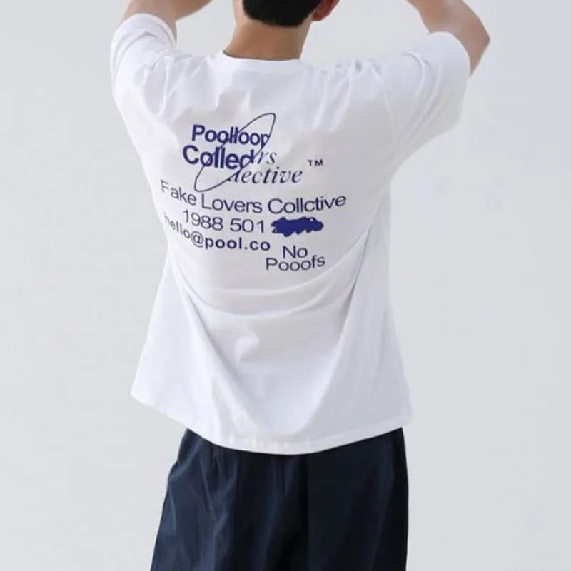 Men's T-shirts Letter Printed Short Sleeved Design New Summer Male Korean Solid Color  Loose Round Neck Pullover Top 9W1608