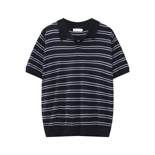 Load image into Gallery viewer, Men&#39;s T-shirts Short Sleeve New Summer Simple Stripe Contrast Color Design Casual Male Clothing Pullover Men Top 9W1682
