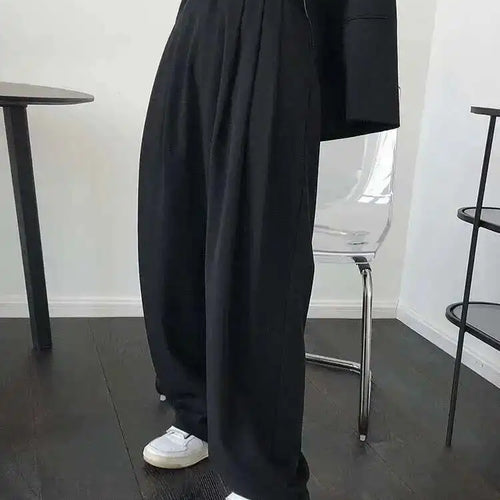Load image into Gallery viewer, High Waist Black Pleated Casual Wide Leg Pants New Loose Fit Trousers Women Fashion Tide Spring Autumn 2025 1DF4432
