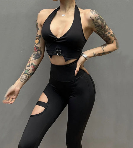 Buckle Women's Workout Leggings Tummy Control and Butt Lift Elastic Buckle Workout Gym Leggings