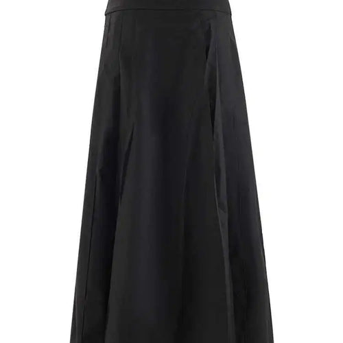 Load image into Gallery viewer, High Waist Black Pleated Botton Shaped Elegant Midi Half-body Skirt Women Fashion Tide New Spring Autumn 2025 CPG1936
