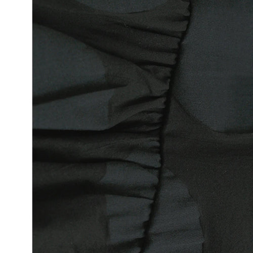 Load image into Gallery viewer, Women Black Dot Ruffles Big Size Casual T-shirt New Round Neck Short Sleeve Fashion Tide Spring Summer 2025 1DJ0188
