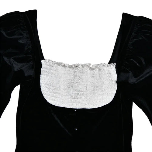 Load image into Gallery viewer, Elegant Long Sleeve Backless Sexy Mini Dress  Women Autumn Winter New Patchwork Square Collar Bodycon Club Party Dress
