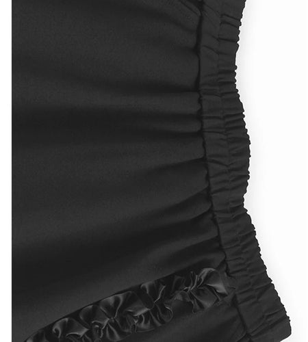 High Elastic Waist Black Ruffles Irregular Hem Elegant A-line Skirt Women Fashion Tide New Spring Autumn 2025 1DH9660