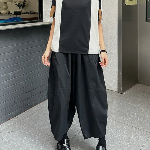 Load image into Gallery viewer, High Elastic Waist Black Brief Pocket Casual Harem Pants New Trousers Women Fashion Tide Spring Autumn 20251DJ1385
