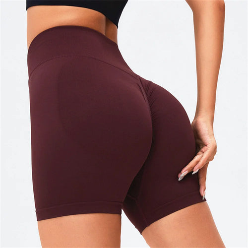 Load image into Gallery viewer, S-XL High Waist Women Yoga Shorts Push Up Fitness Tights Seamless Biker Shorts Scrunch Butt Gym Peach Buttocks Active Wear
