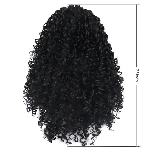 Load image into Gallery viewer, Synthetic Long Curly Wig for Woman Big Volume Fluffy Wave Wigs for Black Women Natural Wigs for Daily Hair Wig Cosplay
