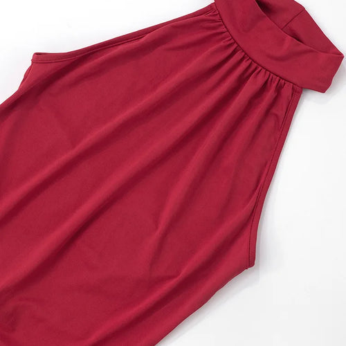 Load image into Gallery viewer, Halter Ruched Sleeveless Sexy Maxi Dress Women Gown Fashion Slim High Waist Evening Club Party Split Long Dress
