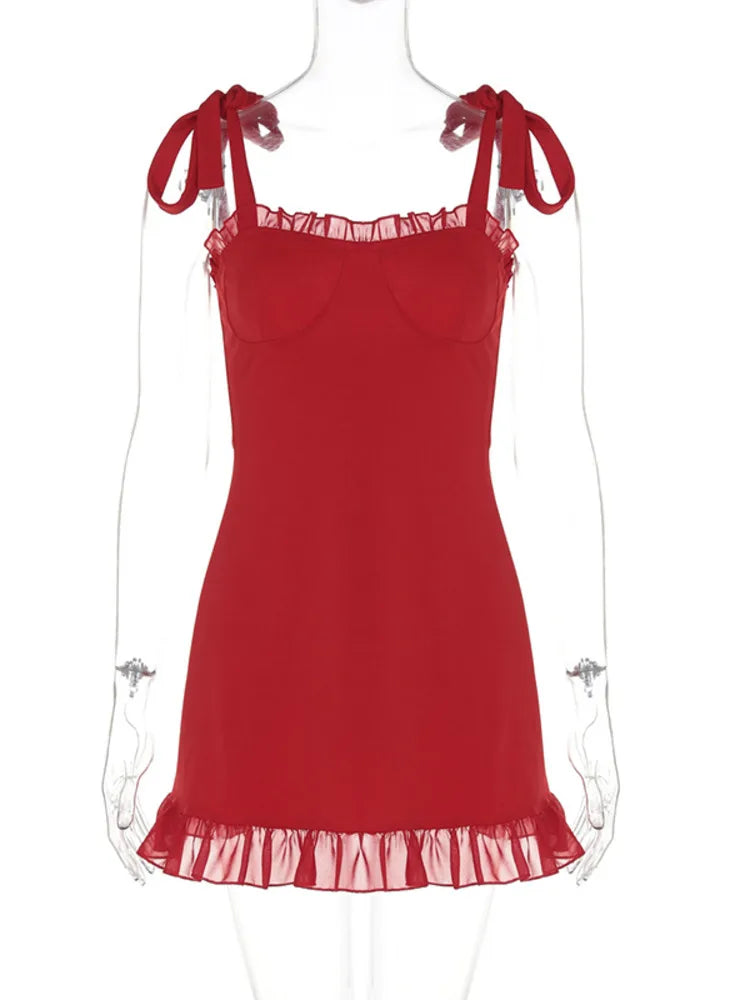 Elegant Women's Summer New Sexy Backless Solid Slash Neck Dress Slim Fit Waist Camisole Mini Dress Club Party Dress