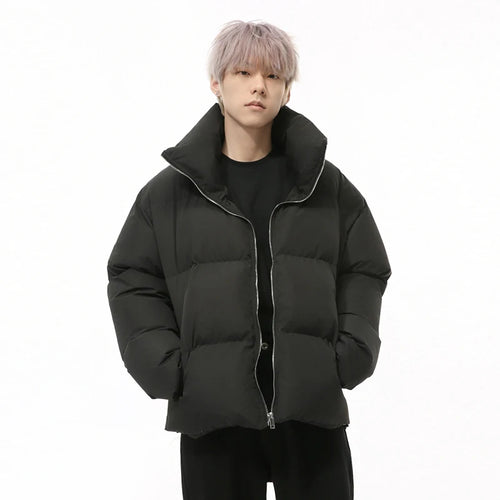 Load image into Gallery viewer, Fake Two-piece Men&#39;s Coats Niche Design Stand Collar Detachable Sleeveless Vest Patchwork Drawstring Padded Jackets 9C9331
