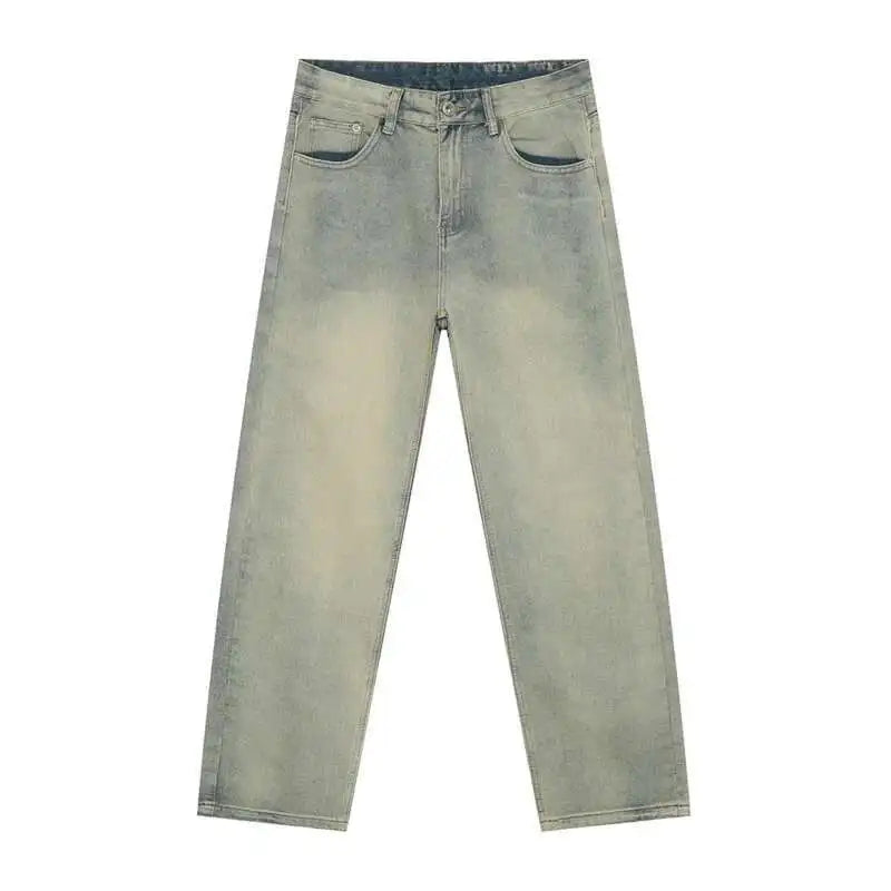 Spring New Male Jeans Men's Pencil Pants Slim Denim Straight Casual Bottoms Women Simple Trousers Fashion Tide 9C7611