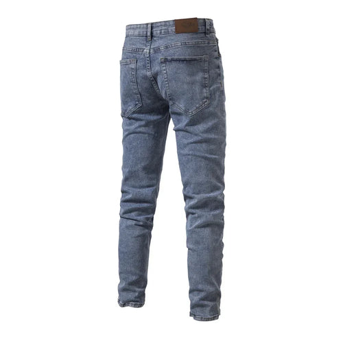 Load image into Gallery viewer, Autumn Denim Jeans Pants Men Slim Fit Straight Jeans for Men Quality Cotton Business Casual Wear Mens Denim Pants
