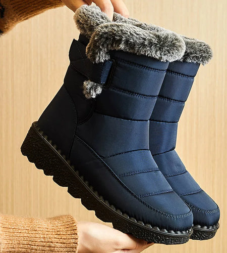 Women's Boots 2025 Trend Winter Shoes For Woman Winter Boots Ankle Low Heels Botas Mujer Waterproof Snow Boots With Fur Shoes