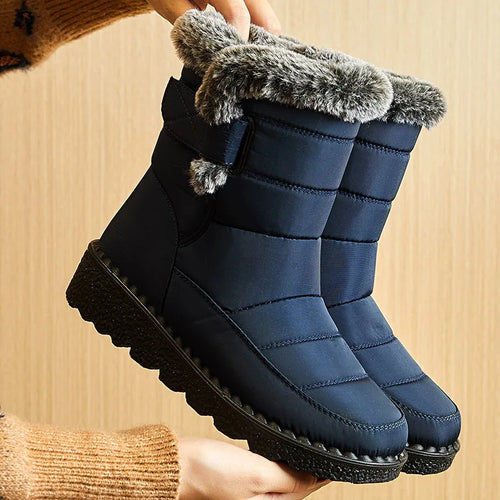 Load image into Gallery viewer, Women&#39;s Boots 2025 Trend Winter Shoes For Woman Winter Boots Ankle Low Heels Botas Mujer Waterproof Snow Boots With Fur Shoes
