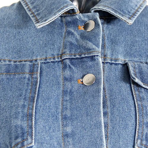 Load image into Gallery viewer, Women Blue Denim Irregular Big Size Cloak Trench New Lapel Long Sleeve Windbreaker Fashion Tide Spring Autumn 2025 7AB6483
