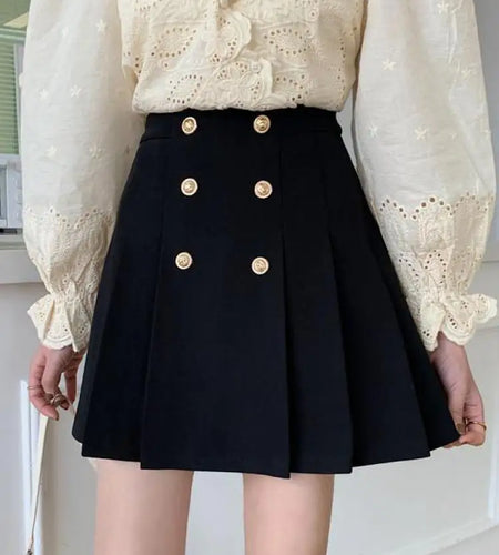 Women Beige High Waist Sexy Pleated Mini Skirts Girl Dance Kawaii Casual Korean Black Elegant Versatile Party Short Skirt Korean