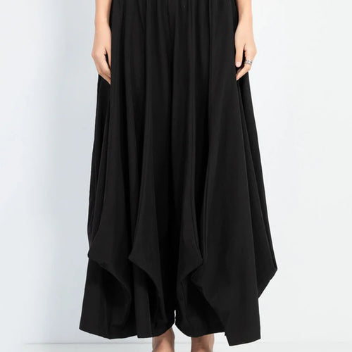 Load image into Gallery viewer, High Elastic Waist Black Pleated Shaped Long Wide Leg Pants New Trousers Women Fashion Tide Spring Autumn 2025  1DJ0980
