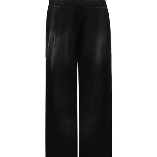 Load image into Gallery viewer, High Waist Black Burr Pockets Vintage Casual Wide Leg Jeans New Women Trousers Fashion Tide Spring Autumn 2025 9A8628
