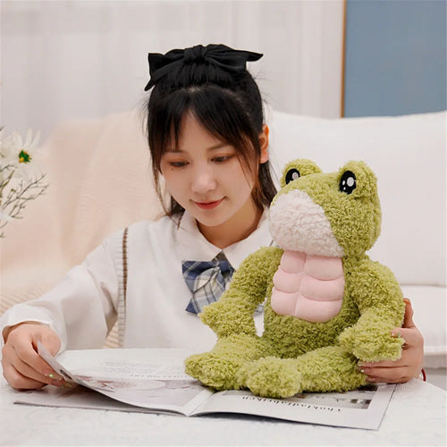 Load image into Gallery viewer, 35/45cm Kawaii  Muscle Frog Doll Stuffed Animal Cute Frog Plush Toy Sleeping Plushies Appease Gifts For Child For Girl
