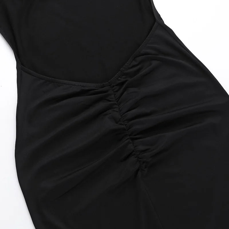 Strapless Backless Sexy Maxi Dress For Women Black Solid Off-shoulder Sleeveless Bodycon Club Party Long Dress Elegant