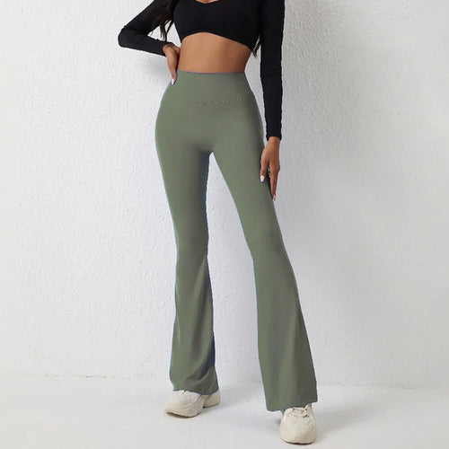 Load image into Gallery viewer, Flare Leggings Yoga Pants Women Bell-bottoms Yoga Trousers High Waist Fitness Pants Stretch Gym Casual Sports

