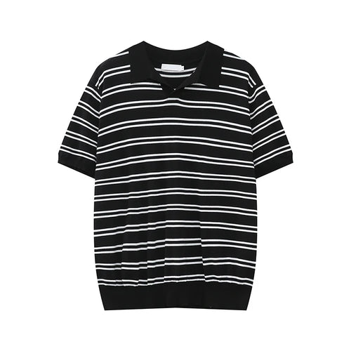 Load image into Gallery viewer, Men&#39;s T-shirts Short Sleeve New Summer Simple Stripe Contrast Color Design Casual Male Clothing Pullover Men Top 9W1682
