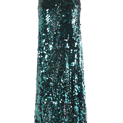 Load image into Gallery viewer, High Elastic Waist Black Sequins Back Slit Elegant Half-body Skirt Women Fashion Tide New Spring Autumn 2025 1DJ1138
