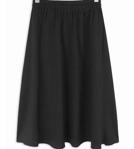 High Elastic Waist Apricot Button Ribbon Spliced A-line Half-body Skirt Women Fashion Tide New Spring Autumn 2025 1DJ1353