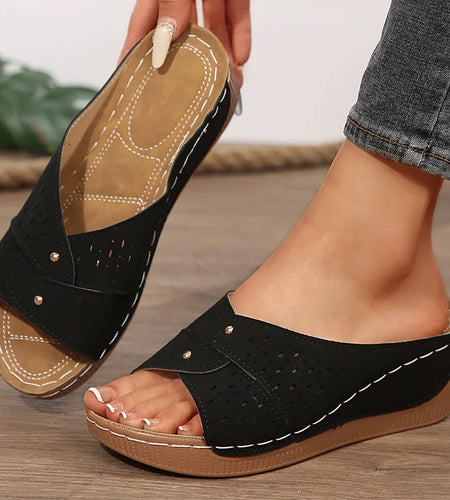 Women's Sandals Wedges Heels Sandals For Summer Women Shoes Lightweight Heeled Slippers Summer Shoes Sandalias De Mujer 2025