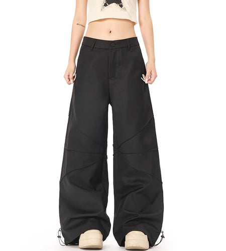 Men's Suit Pants New American Style Straight Leg Trendy High Street Patchwork Stylish Solid Color Male Clothing 9W1926