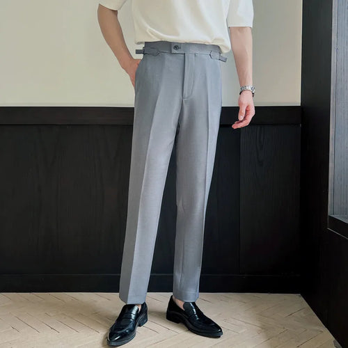 Load image into Gallery viewer, Men's New Casual Men Suit Pants Solid Color Design Groomsman's Trousers Straight Leg Male Bottoms Spring 2025 9W1572
