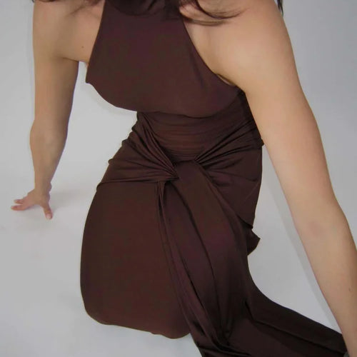 Load image into Gallery viewer, Sexy Sleeveless Backless Lace Up Evening Dress Women's Elegant Slim Fit Maxi Dress Female Elegance Party Vesidos 2024
