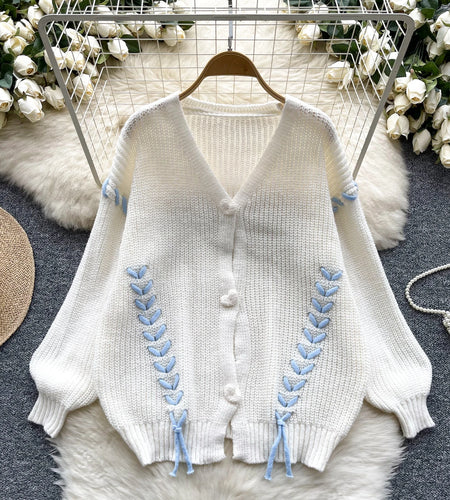 2024 New Autumn Winter Black Beige Single Breasted Cardigan Sweater Women Thick V Neck Casual Long Sleeved Knitted Top Versatile