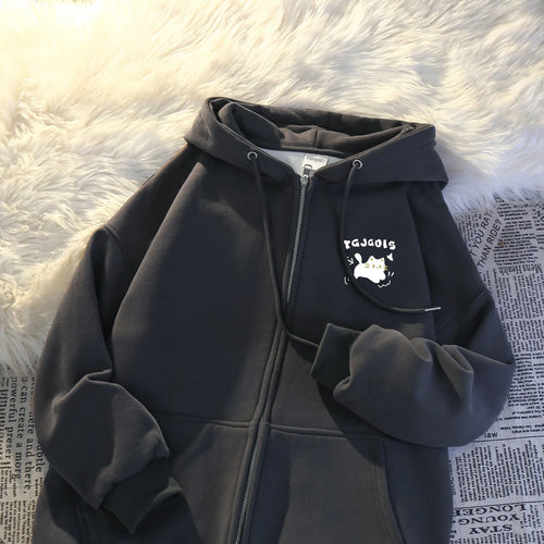 Load image into Gallery viewer, Hooded Sweatshirts for Women 2024 Ropa Mujer Thicked Oversized Jackets Y2k Tops Casual Fashion Anime Zipper Hoodies Coats 49C858
