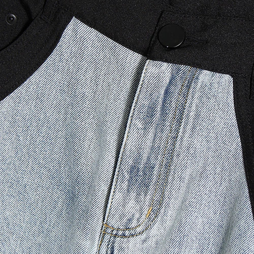 Load image into Gallery viewer, High Waist Blue Denim Long Color-block Wave Wide Leg Jeans New Loose Women Trousers Fashion Spring Autumn 2025 1DE9731
