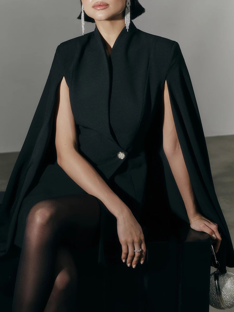 Solid Slimming Spliced Button Minimalist Jackets for Women V Neck Long Sleeves Temperament Jacket Female Clothing